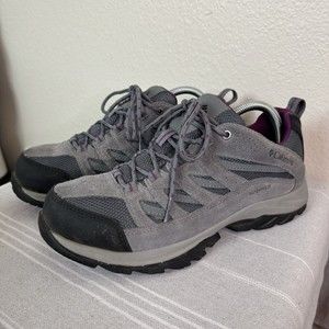 Columbia Crestwood Waterproof Hiking Shoe Gray  9 *Missing Insole*